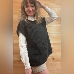 Lafayette 148 Cashmere Oversized Vest Size M